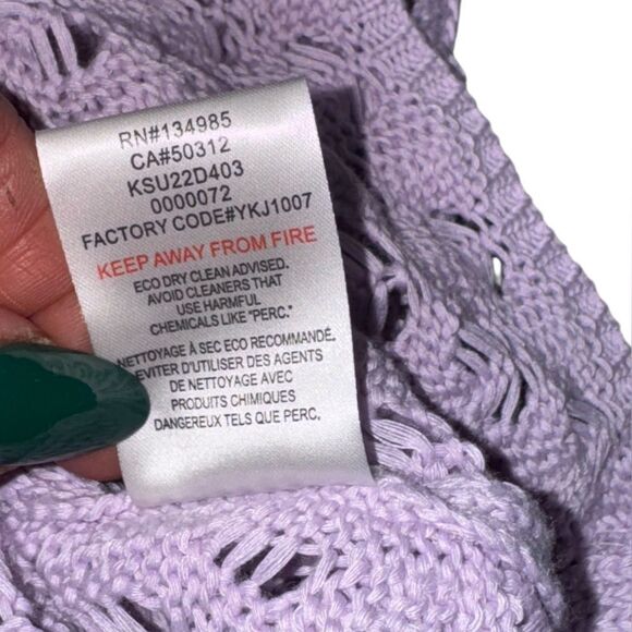 NWT FOR LOVE & LEMONS WOMEN’S Charlotte crochet Mini Dress in Purple SIZE MEDIUM - Picture 6 of 9